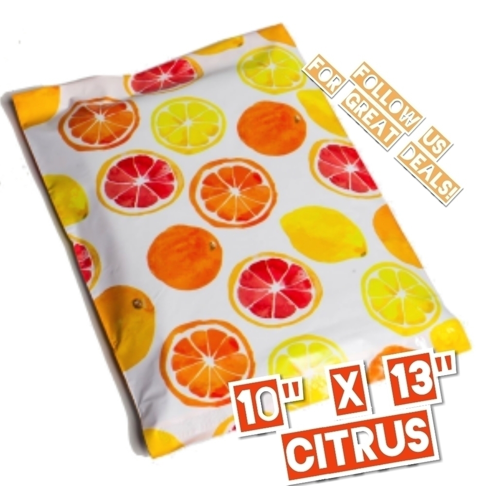 50 Citrus Poly Mailers 10x13